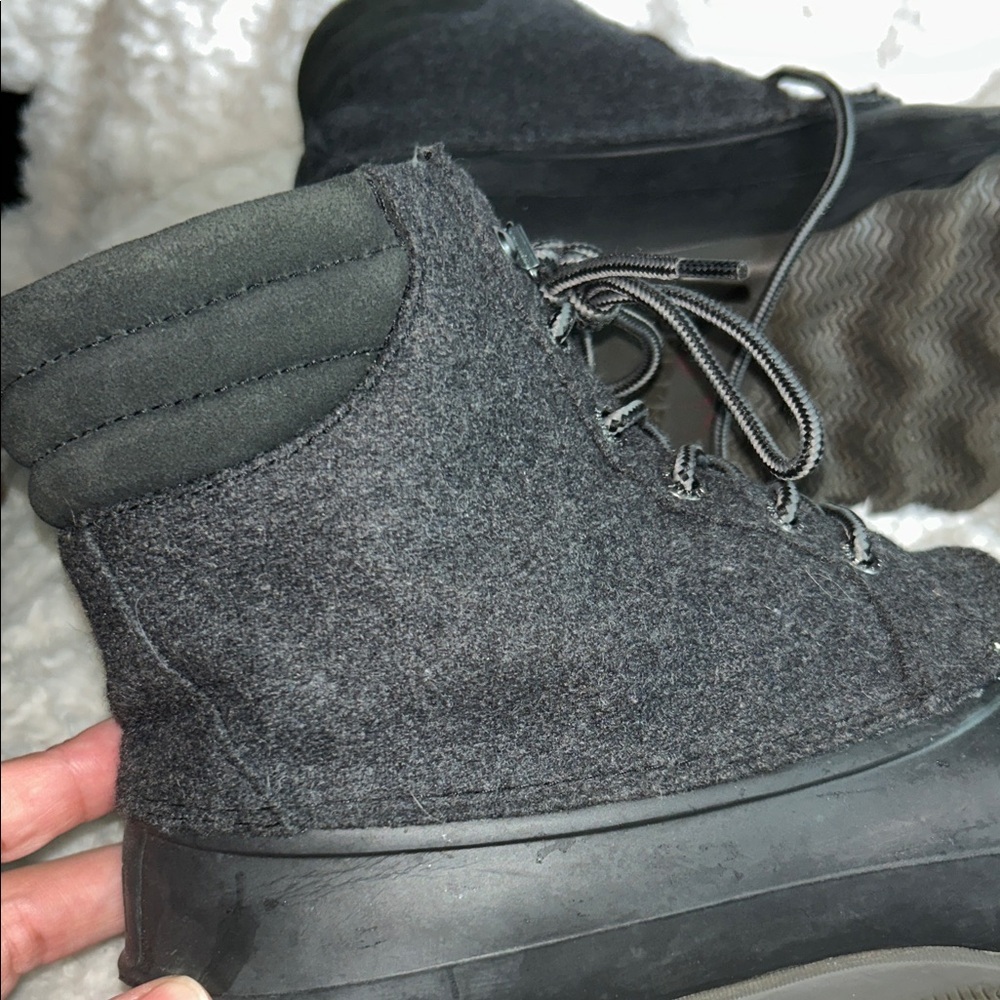 Sperry Gray and Black Duck Boots - Picture 3 of 5